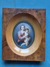 ANTICA CORNICE IN LEGNO CON MADONNA E BAMBINO