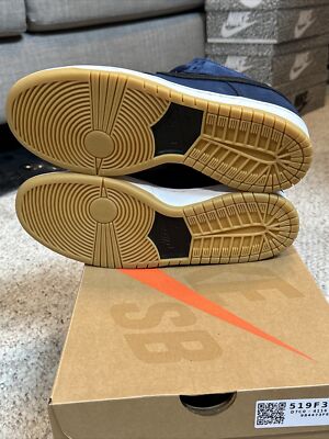 Size 9.5 - Nike SB Dunk Low Pro ISO Midnight Navy Gum Orange