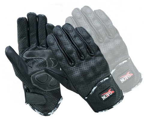 Gants moto moto en cuir ventilé protection coque été Royaume-Uni - Photo 1/3