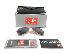 Ray-Ban Sunglasses RB3025 AVIATOR LARGE METAL 001/78 Gold w Gradient Grey 58mm