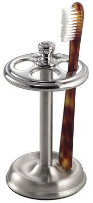 Interdesign York Stainless Steel Toothbrush Stand Transitional Design 