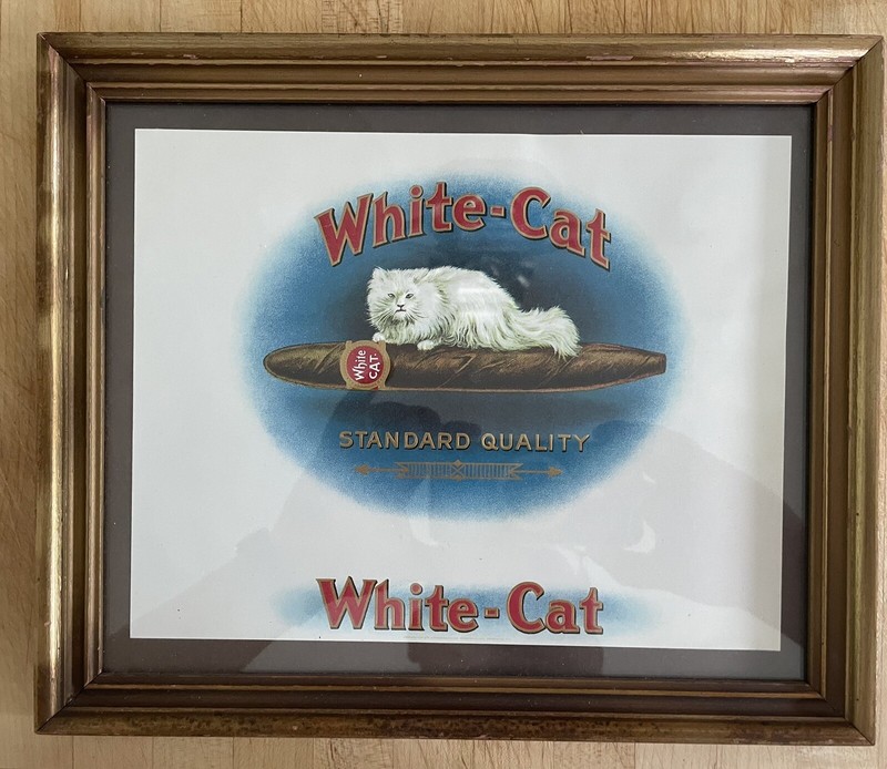 Vintage White Cat Cigar Advertising Item
