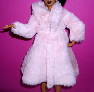 %***Toller Barbie Mantel*Super weicher Webpelz*Rose***%