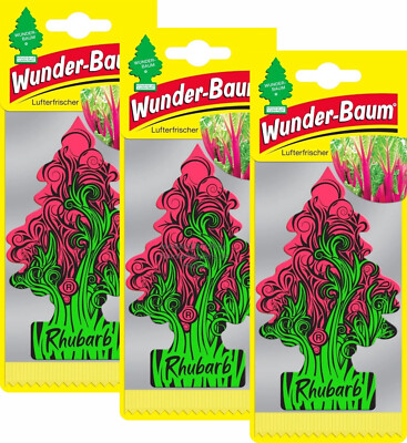 WUNDER-BAUM 3er Set RHABARBER Duft Wunderbaum drei Stück Lufterfrischer