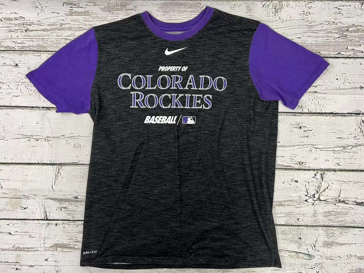 The Nike Tee MLB Property Of Colorado Rockies Baseball Dri-Fit T