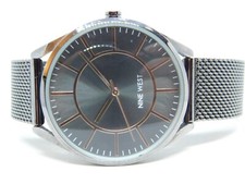 Nine West 9W NW/1923 Mesh Band Quartz Women's Watch Sz. 6 3/4" New Battery