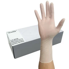 NITRILE | Heavy Duty | Gloves | 12" Length | 4.5mil | White | 50 Pk | FAST SHIP