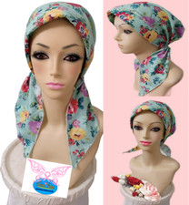 Pre Tied Paddet Hat Chemo Cancer Beanie Women Cotton with Padding on top