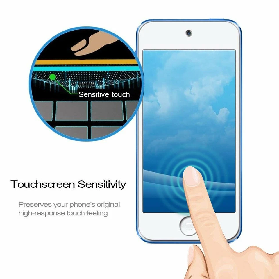 For Apple iPod Touch 5 6 7th Gen - HD Clear Tempered Glass Screen Protector X2 - Image 4 of 4