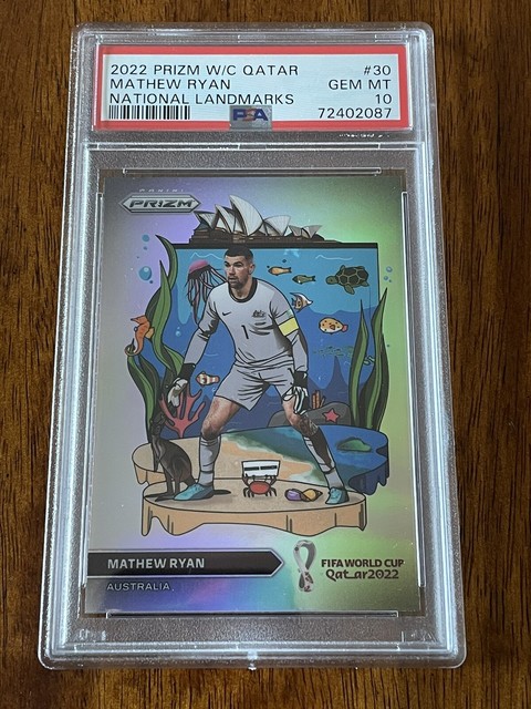 2022 Prizm World Cup Mathew Ryan National Landmarks PSA 10 Gem Mint Rare