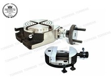 Morsa rotonda da 3 pollici montata su tavola rotante orizzontale e...