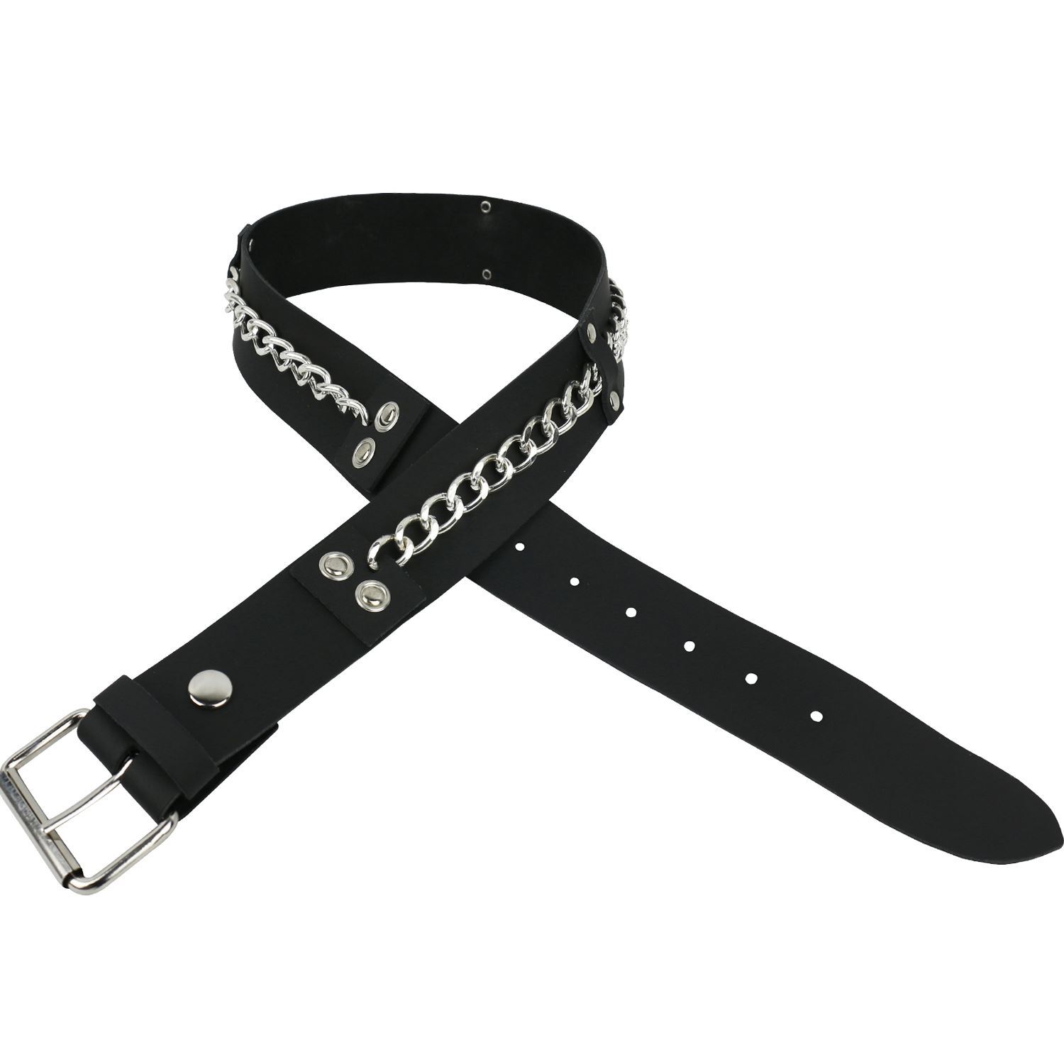 45mm Gothic Punk Biker UK Handmade Leather Studded Mens Belt B849
