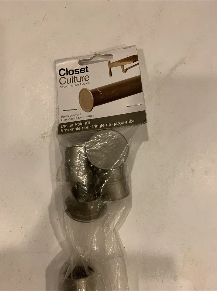 Closet Culture 0312-23CN Closet Pole Kit Strong Flexible Elegent - Image 2 of 4