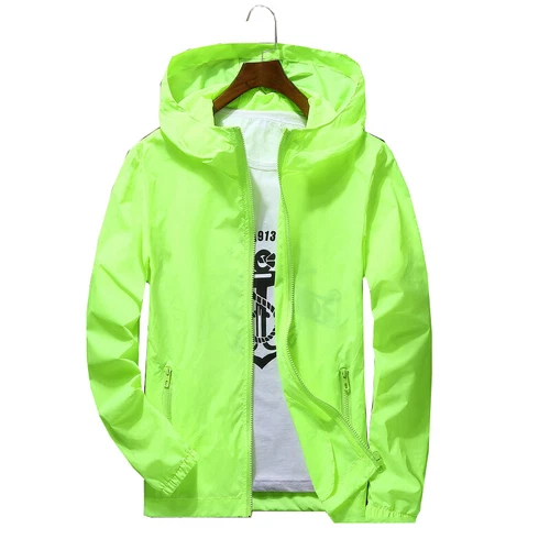 Herren Outwear Leichter Windbreaker Wasserdicht Regenjacke Kapuze Atmungsaktiv - Bild 11 von 25