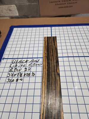 Black and White Ebony  Wood turning  blanks  1 3/8''x 3 1/2''x 18 1/2 '' EBW22
