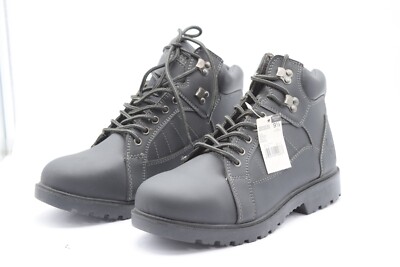 TEXAS STEER Work Boots Mens Black KMAX2 Oil Slip Resistant Soft Toe NEW Size 9.5