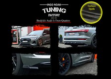 Bodykit Frontspoiler Diffusor Schweller ABS für Audi E-Tron Quattro Carbon Optik