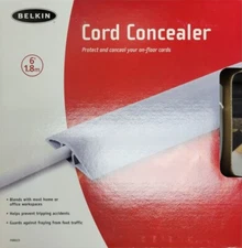 Belkin Cord Concealer - 6' (1.8m) - Protects Up To 3/4" Wide Cables  NEW