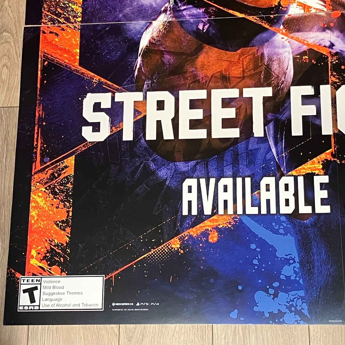 Capcom Street Fighter 6 Gamestop Store Display Poster Large