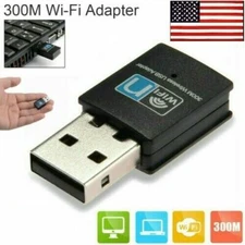 300Mbps Wifi Mini Usb Adapter Wireless Dongle Adaptor 802.11B G N Lan Network US