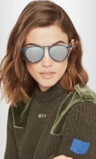 Karen Walker Marguerite Aviator Sunglasses - Navy NWT 365 MSRP