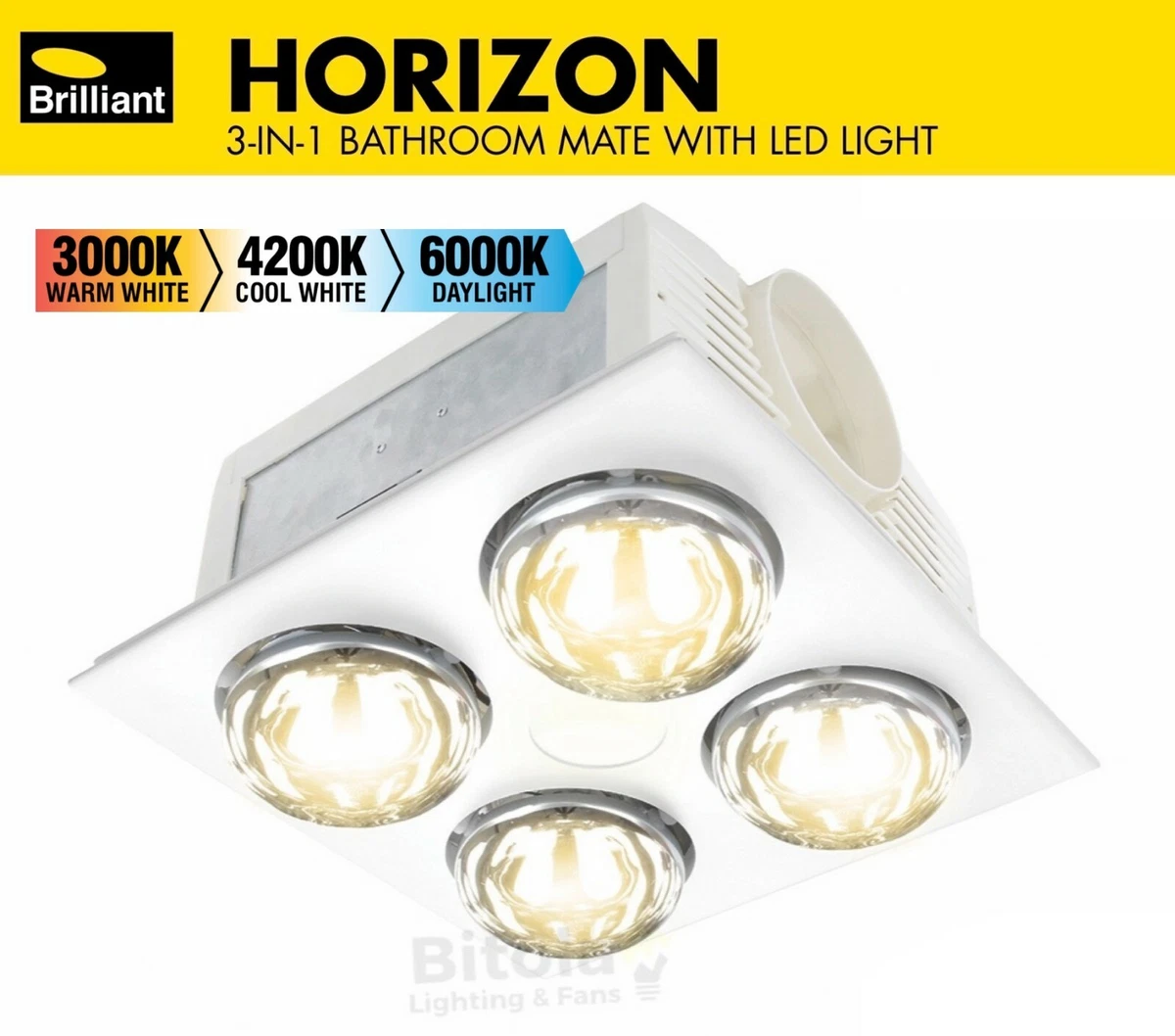 Brilliant 4 in 1 bathroom heater deals