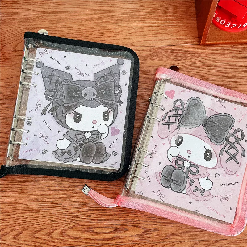 2/6pcs Sanrio Notebook Cinnamoroll Melody Kuromi Loose-leaf Student Hand  Book School Planner Notepad Stationery Diary Notepad