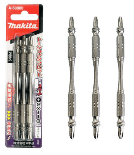  MAKITA  A-50980 Double Ended Silver Torsion Screw Bit 110 mm (4.3")  PH2(Slim)  - Picture 1 of 2