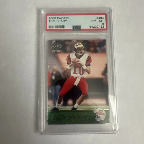 🔥 2000 Pacific Tom Brady Rookie #403 PSA 8 NM-MT New England Patriots 🐐 HOF