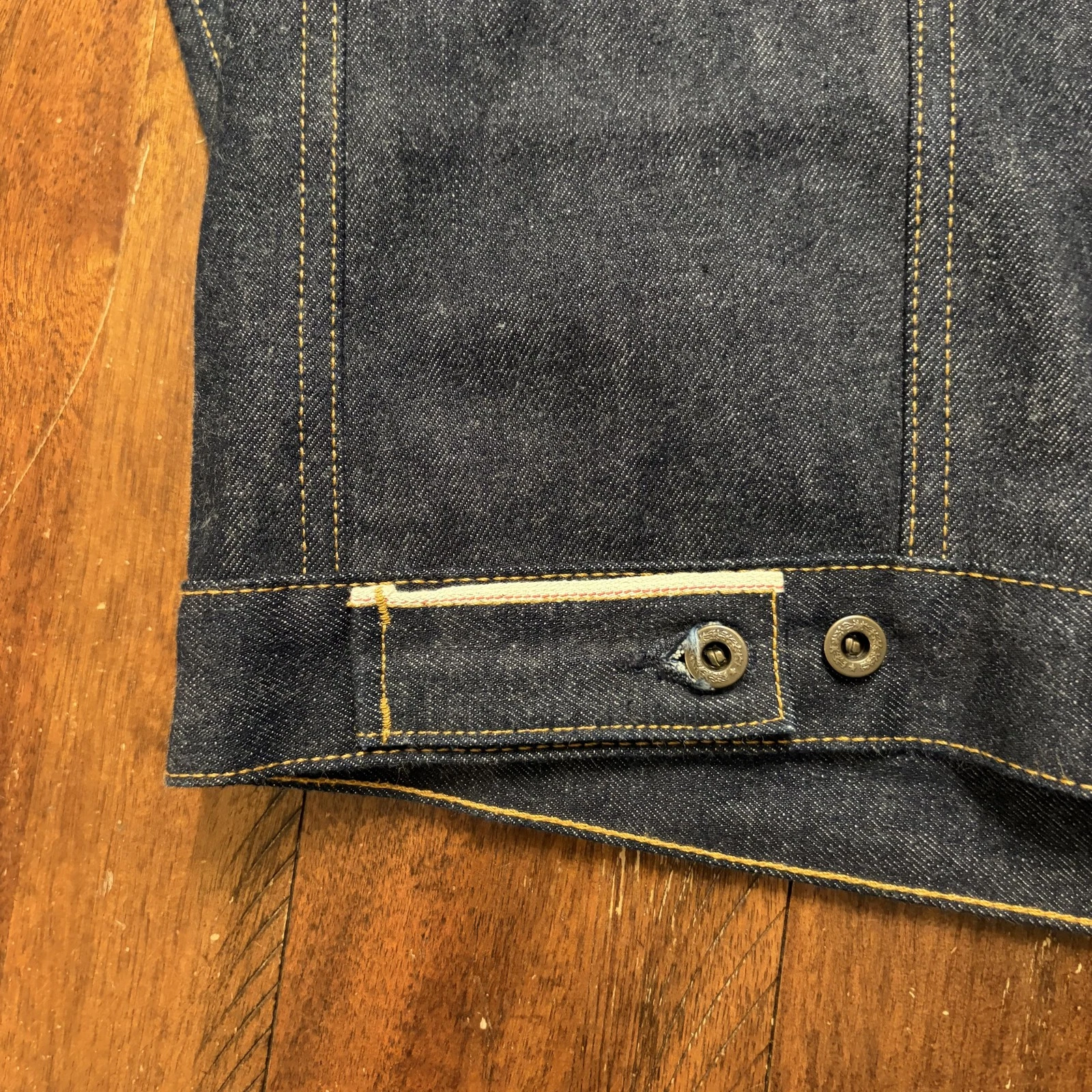 Brave Star Selvage Jacket Mens Large Blue Denim Ironside Selvedge USA Workwear image 14