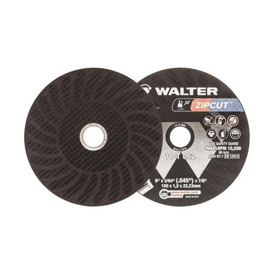 Walter 11T062 6x3/64x7/8 ZIP WHEEL Cut-Off Wheels Type 1 A60 Grit, 25 pack