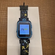 PlayZoom Kids Smartwatch 45mm Blue Plastic Case Black Silicone Band Camera MP3
