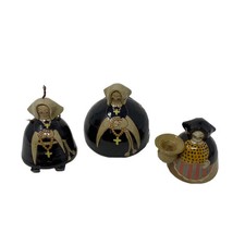 MCM Stoneware Nun Candle Bell Letter holder Italy France Portugal Poland Japan