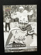 25-26 UD Series 2 Hockey Black And White Parallel Canvas C-130 Dylan Strome