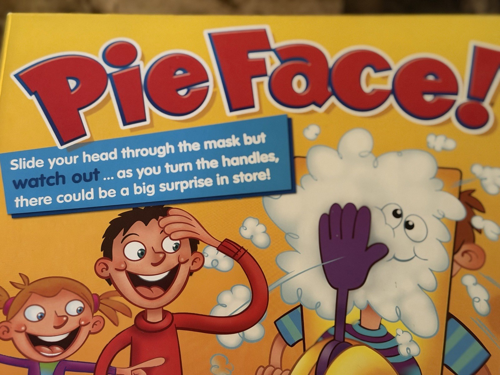 Hasbro Pie Face Family Board Game, Spinner, Mask, 2+ Players, Age 5+