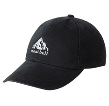 Montbell Washed Out Cotton Cap Black L Adjustable UV Protection Hat 2108192