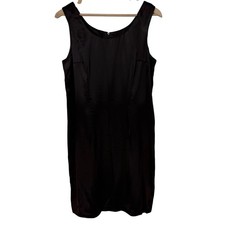 Vintage Fredericks of Hollywood Satin Scoop Neck Mini Sheath Dress M READ