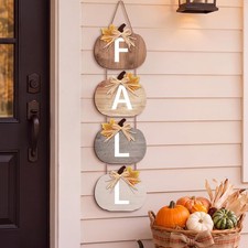 Fall Porch Sign Wooden Hanging Farmhouse,Color,Pumpkin