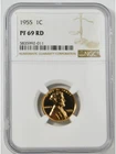 1955 Lincoln Wheat Cent BIG GRADE! NGC Gem Proof 69 RD
