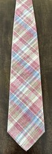 Vintage Tango by Max Raab Tie Plaid Cotton Made in USA Preppy Colorful
