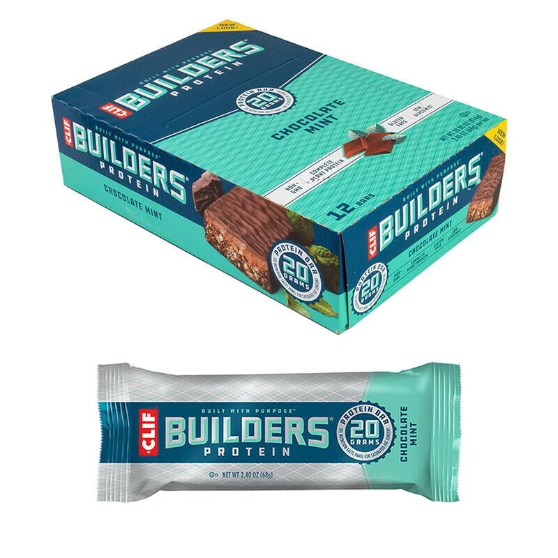 Clif Bar Barre Protéinée Builders Chocolat Menthe Boîte De 12 - Photo 2/2