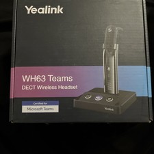 Yealink WH63 Teams DECT Wireless Headset Certified for Microsoft Teams New Seale