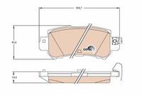 Bremsbelagsatz Scheibenbremse Cotec TRW GDB3539 FüR Mazda CX GH KE DK Skyactiv