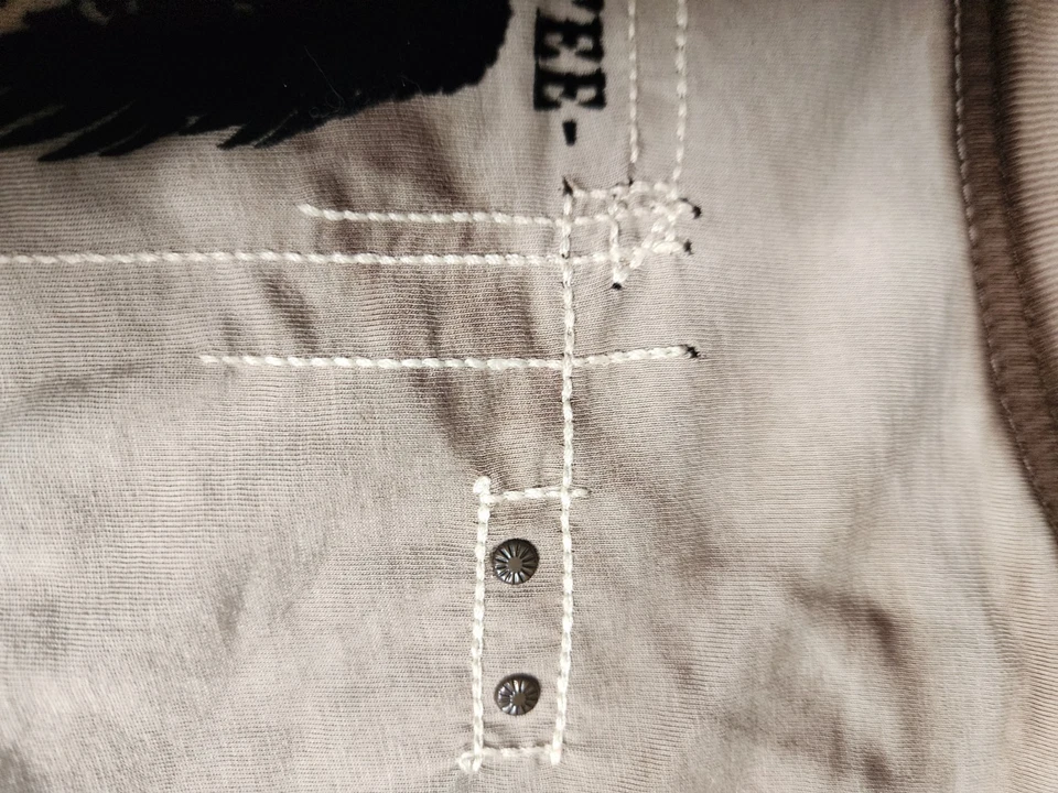 Camiseta Para Hombres L Remetees Calavera Cuervo Cruz Estampado Envejecido  Foto 4 de 4