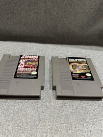 2 Game Lot - UNTESTED. Wheel Of Fortune,Jeopardy 25th Anniversary(Nintendo NES) 