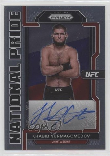 Khabib Nurmagomedov #NP-KBN card from 2021 Panini Chronicles UFC National Pride Signatures