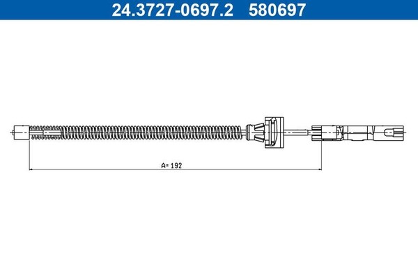 Ate Seilzug, Feststellbremse 24.3727-0697.2 FüR Ford-image