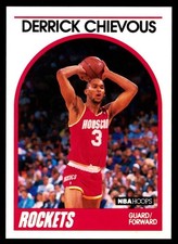 1989-90 NBA HOOPS RC #16 DERRICK CHIEVOUS ROOKIE CARD - HOUSTON ROCKETS - *05. rookie card picture