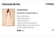 Azazi Kailyn Pearl Pink Bridesmaid Dress Size 4 Fair Condition