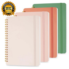 4 Pack 5x7 Spiral Notebooks Lined Journal for Work School Office Writing